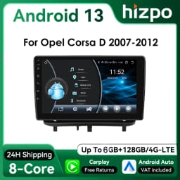 9" Hizpo CarPlay Android Auto Car Radio for Opel Corsa D 2007 - 2012 Hatchback 4G BT GPS RDS DSP SWC UI8581 Intelligent System