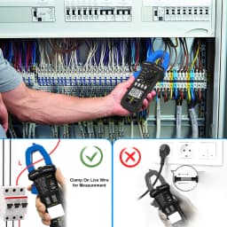 BTMETER BT-7200SMART Blue Clamp multimeter Tool AC/DC Voltage & Current Tester with Resistance, Capacitance, and NCV Detection