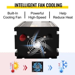 SucceBuy Modified Sine Wave Inverter DC 12V - AC 240V / DC 24V - AC 240V Aluminum Alloy LCD Screen & LED Indicators for Powering