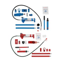 4T Hydraulic Jack Kit Hydraulic Split Jack Body Frame Repair Tool for Private Garages Car Repair Shops Red/Blue