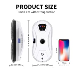 DIVEDEER White/Black Home Automatic No Spray or Water spray Window Cleaning Robot Intelligent Wipe High-rise Large Area Window