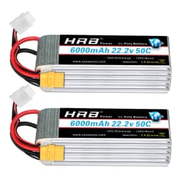 HRB Lipo Battery 6S 6000mah XT60 XT90 EC5 50C 22.2V RC Lipo Battery for Quadcopter Airplane Car Truck 500 600 Helicopter