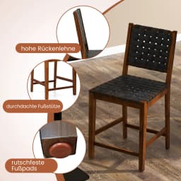 Set chairs 2 dining room, wood chair with woven back, kitchen chairs weighing up to 150 kg, Bistro chair for tables from 88-99