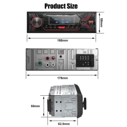 ESSGOO Car Stereo Radio Single 1Din Auto Stereo HandsFree Car Kit Bluetooth Car Autoradio Remote Control MP3 Player FM Car Audio