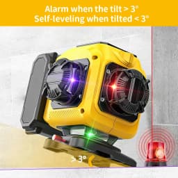 16 Lines 4D Laser Level Remote Control Green Red Purple Blue 4 Colors Beam 360° Horizontal & Vertical Powerful Lines Laser Leve