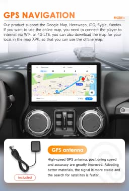 Hizpo 10.1" Android Car Radio For JEEP Compass Patriot Chrysler 300C Sebring Liberty Dodge Wrangler Multimedia Video Player Navi