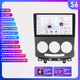 Hizpo AI Voice Radio For Mazda 5 2005 - 2010 4G Car Multimedia Video Player GPS 2din Autoradio Wireless CarPlay Android Auto DSP