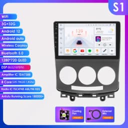 Hizpo AI Voice Radio For Mazda 5 2005 - 2010 4G Car Multimedia Video Player GPS 2din Autoradio Wireless CarPlay Android Auto DSP