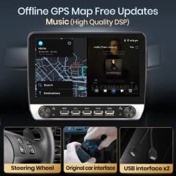 Junsun 10" Button Car Radio forKIA CEED 2007-2009 GPS Multimedia Stereo BT FM RDS Wireless CarPlay for Apple Android Auto 4G