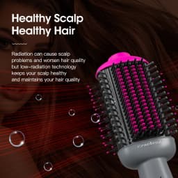 Kinseibeauty Hair Dryer and Straightening Brush 2IN1 Ion Hair Straightener Hair Brush Electric Hot Air Brush Anti-ironing Blower