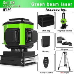 CLUBIONA 4D 16 lines Cross Line Laser Level Green Beam Line For Tiles Floor Multi function & Horizontal Vertical Self-Leveling