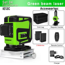 CLUBIONA 4D 16 lines Cross Line Laser Level Green Beam Line For Tiles Floor Multi function & Horizontal Vertical Self-Leveling