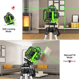 CLUBIONA 4D 16 lines Cross Line Laser Level Green Beam Line For Tiles Floor Multi function & Horizontal Vertical Self-Leveling