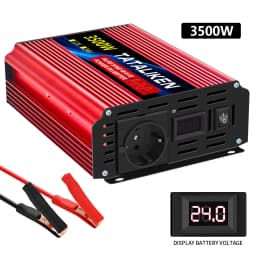 EU Socket Pure Sine Wave Inverter 1000W/300W/5000W/6000W DC 12V To AC 220V 50HZ Power Inverter Charger Converter Adapter