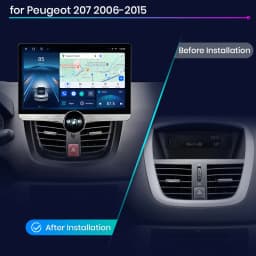 Junsun 11.5" Car Radio Android Auto Wireless CarPlay For Peugeot 207 207CC 2006 - 2015 QLED 2K Screen Multimedia Stereo