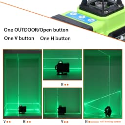 Multifunctional 16 Lines Green Light Laser Level 4D Self-leveling Machine Lithium Battery 360 Leveling Tool Ground Wall Sticker