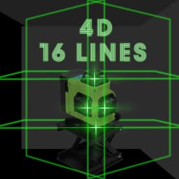 Multifunctional 16 Lines Green Light Laser Level 4D Self-leveling Machine Lithium Battery 360 Leveling Tool Ground Wall Sticker