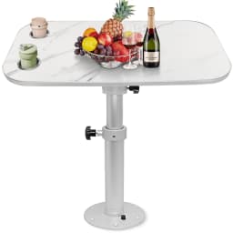 HWHONGRV Removable Boat Table 34X18 inch & Boat Table Pedestal Set 17.8‑27.2 Inch Height Range (Fast & Free Shipping)