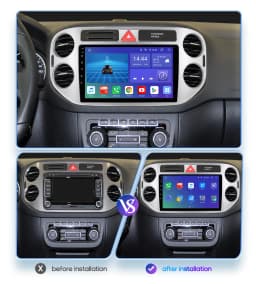 Hizpo 2 Din Android Auto Radio For VW Volkswagen Tiguan 1 NF 2006-2016 Carplay Car Multimedia GPS 2din Autoradio Head Unit Navi