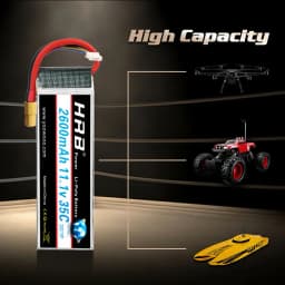 HRB 3S 2600mAh Lipo Battery 11.1V 35C XT60 RC Lipo Battery Compatible with RC Quadcopter Airplane Helicopter Car Truck Boat