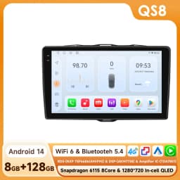 9" Hizpo 2Din CarPlay Android Auto Car Radio for Alfa Romeo Giulietta 2015 -2018 Snapdragon 6115 RDS DSP 4G BT GPS Navi 360°CAM