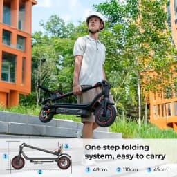 Electric Scooter W7 8.5Inch 36V 10.5Ah 25-35km Range 4-Speed Modes Electric Scooters double shock absorbers E Scooters