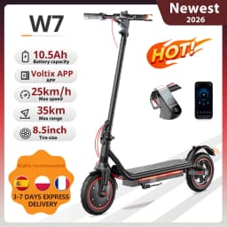 Electric Scooter W7 8.5Inch 36V 10.5Ah 25-35km Range 4-Speed Modes Electric Scooters double shock absorbers E Scooters