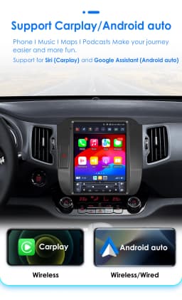OSSURET 9.7'' Android 13 Car Radio For KIA Sportage 3 2010-2016 Multimedia Stereo Vertical Screen Carplay 2din Panoramic Camera