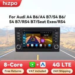 Hizpo 7 Inch Car Multimedia Radio For Audi A4 2002-2007 S4 RS4 B6 B8 B7 GPS Navi 2din Stereo Wireless CarPlay Android Auto