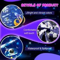 Space Birthday Party Decorations,88pcsBirthday Decorations&Outer Space Birthday Tableware Set -Party Plates Tablecloth Backdrop
