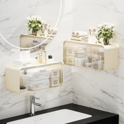 Bathroom store Wall Mounted Tissue Tissue Box Multifunctional Storage Rack for Toiletries Storage Box Shampoo Organizer