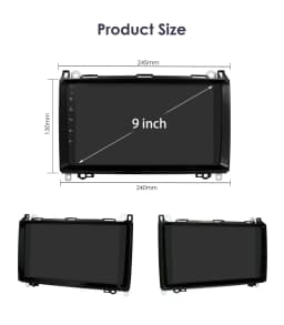 Hizpo 9inch CarPlay Android Auto Car Radio for Mercedes Benz Viano Vito W639 B200 W169 W245 Sprinter W906 GPS DSP RDS UI8581