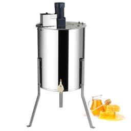 SucceBuy Electric Honey Extractor 4/8 Frames Honey Spinner Stainless Steel Beekeeping Extraction Height Adjustable Stand