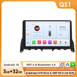 9" Hizpo CarPlay 2Din Android Auto Car Radio for Mercedes Benz C-Class W204 S204 2007 - 2010 Snapdragon 6115 RDS DSP 4G 360CAM