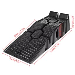 2pcs Car Ramps 90cm Car Ramps 3T Long Antiskid Working Ramp Auto Oil Changing Repair Maintenance Lift Tools