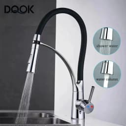 DQOK Any Direction Rotating Kitchen Faucet Cold and Hot Black Blue Water Mixer Pink Single Handle Kitchen Tap