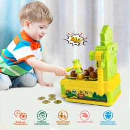 VATOS Whack Game Mole Mini Electronic Arcade Game with 2 Hammers Pounding Toys Toddler Toys for3+ Mole Toy Developmental Toy