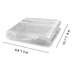 SucceBuy Transparent PVC Tarpaulin Rainproof Cloth Garden Pergola Tarp Curtain Balcony Windows Clear Tarp Rain Cover for Garden