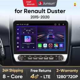 Junsun 10" Button Car Radio for Renault Duster 2015 GPS Multimedia Stereo BT FM RDS Wireless CarPlay for Apple Android Auto 4G