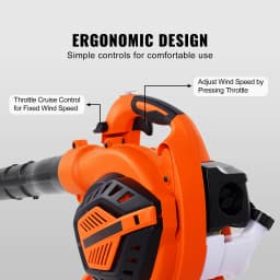 SucceBuy Gas Leaf Blower 26CC 2-Cycle Handheld Leaf Blower with A Tank 2-in-1 Gas-powered Blower 425CFM Air Volume 156MPH Speed