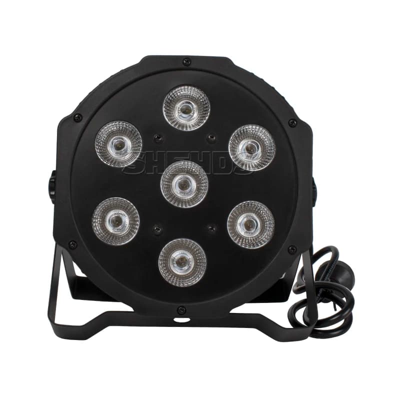 SHEHDS 1pcs 7x12W RGBW 4in1 LED Par Lighting Fixed Plug for DJ Disco Wedding Christmas Decoration Party