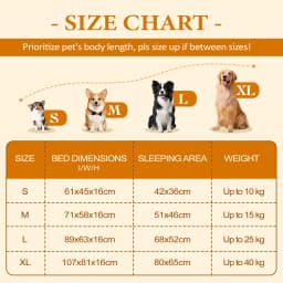 Large Dog Bed with Removable Cover, Plush Dog Sofa for Large Dogs, Washable Pet Bed with Nonskid Bottom, Pet Sleeping Mat, S-XL