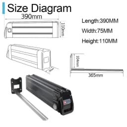 Silver Fish Lithium Battery Pack for Electric Bicycle, 36V, 48V, 19.2Ah, 17.5Ah, 13Ah, 18650, 250W, 350W, 500W, 1000W, Hub Motor