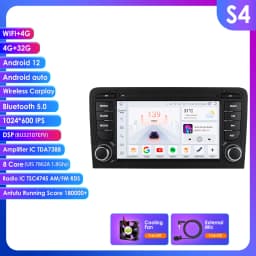 Hizpo 7inch 2Din CarPlay Android Auto Car Radio for Audi A3 8P 2003 - 2011 S3 RS3 Multimedia GPS Navigation 4G BT SWC RDS DSP