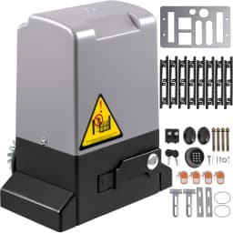 SucceBuy Sliding Gate Opener 1800 KG 7m Automatic Sliding Gate with 4 Remote Controllers & APP Control Electric Rolling Driveway