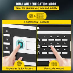 SucceBuy Fingerprint Locks Safe Deposit Box 1.7 Cubic Feet Digital Electronic Secret Hidden Piggy Bank for Jewelry Money Guns