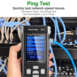 NOYAFA Network Cable Tester NF-8506 Cable Tracker Support PING test/IP scan/Poe Measure Length Wiremap Tester Networt Tools