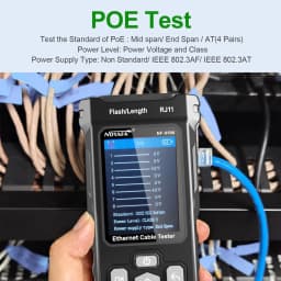 NOYAFA Network Cable Tester NF-8506 Cable Tracker Support PING test/IP scan/Poe Measure Length Wiremap Tester Networt Tools