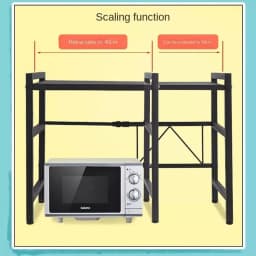 Support Extensible pour Four à Micro-Ondes, Support d'étagère à Hauteur réglable Suspendus Organisateur de Rangement de Cuisine