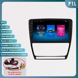 10.1" Hizpo 2Din Android13 Car Radio for Skoda Octavia 2 2008 - 2013 BT 4G CarPlay GPS Navigation RDS DSP SWC UI7862 Multimedia